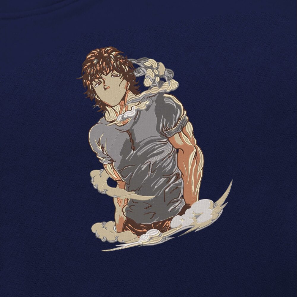 Baki Embroidered Hoodie 11 Bakinavy3 scaled