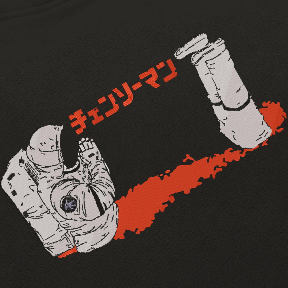 Black Embroidered Chainsaw Man - Astronaut Hoodie 9 Chainsaw Man astronaut 3 scaled