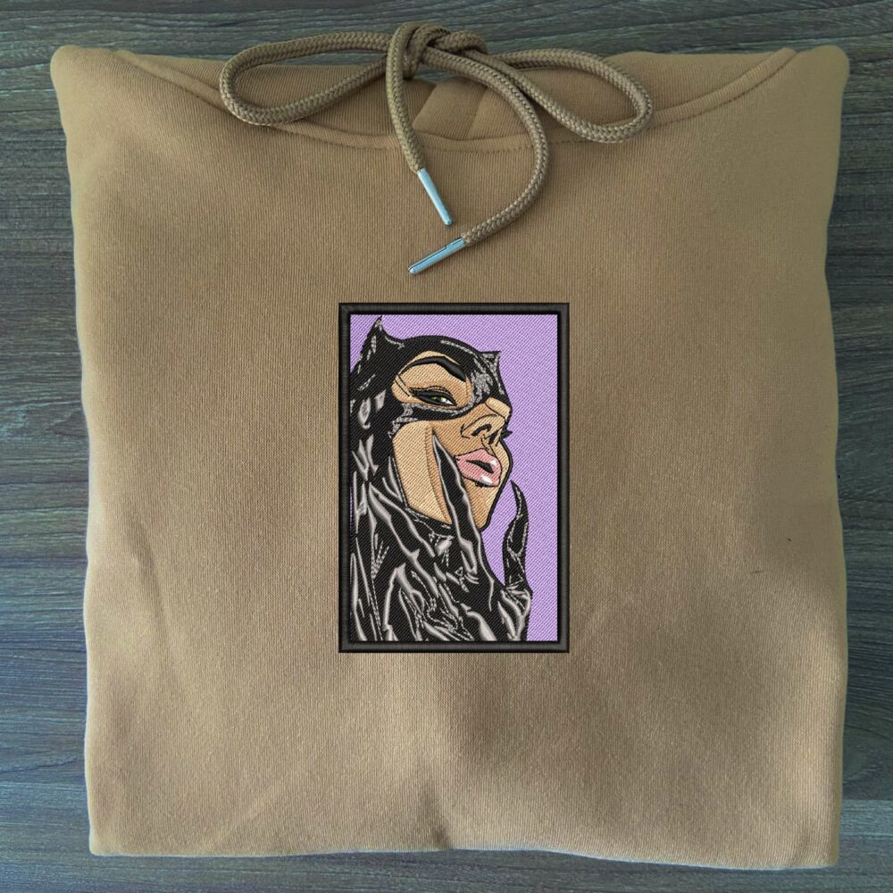 Cat Woman Art Embroidered 6