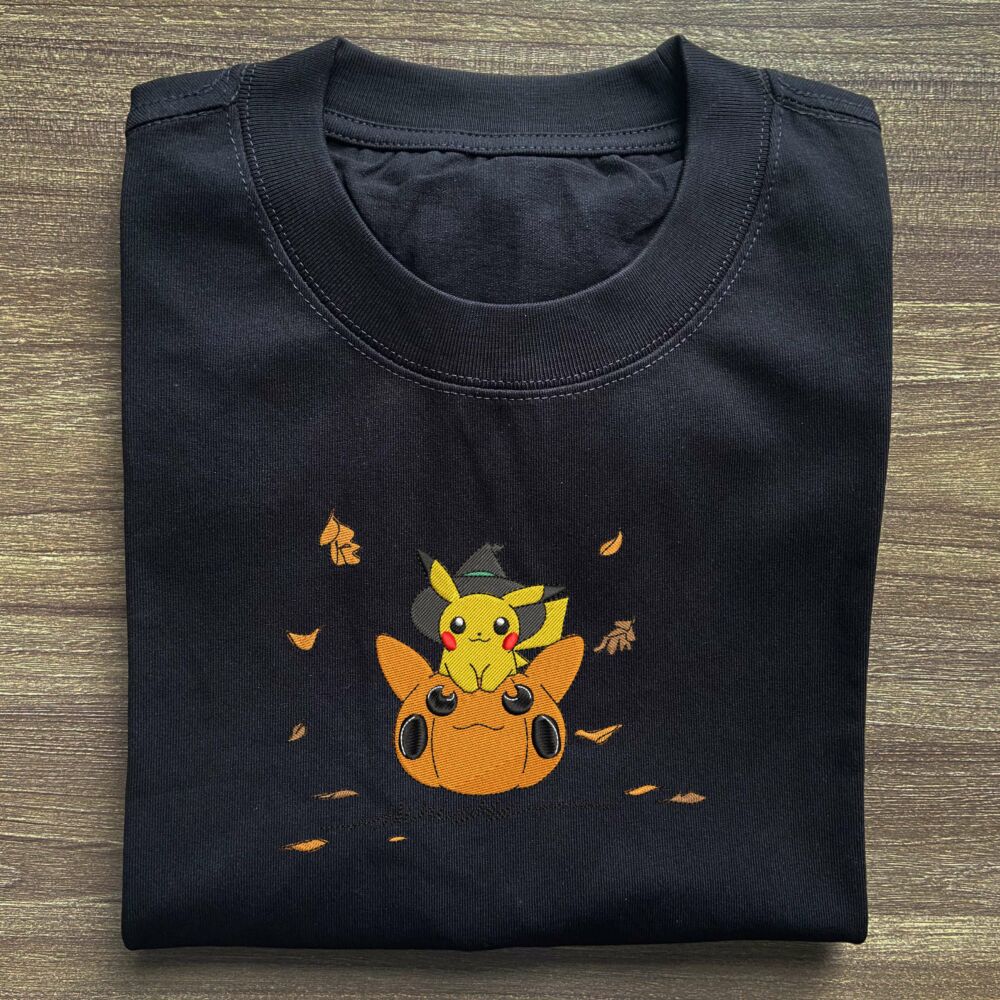 Pikachu Pumpkin Art Embroidered 14