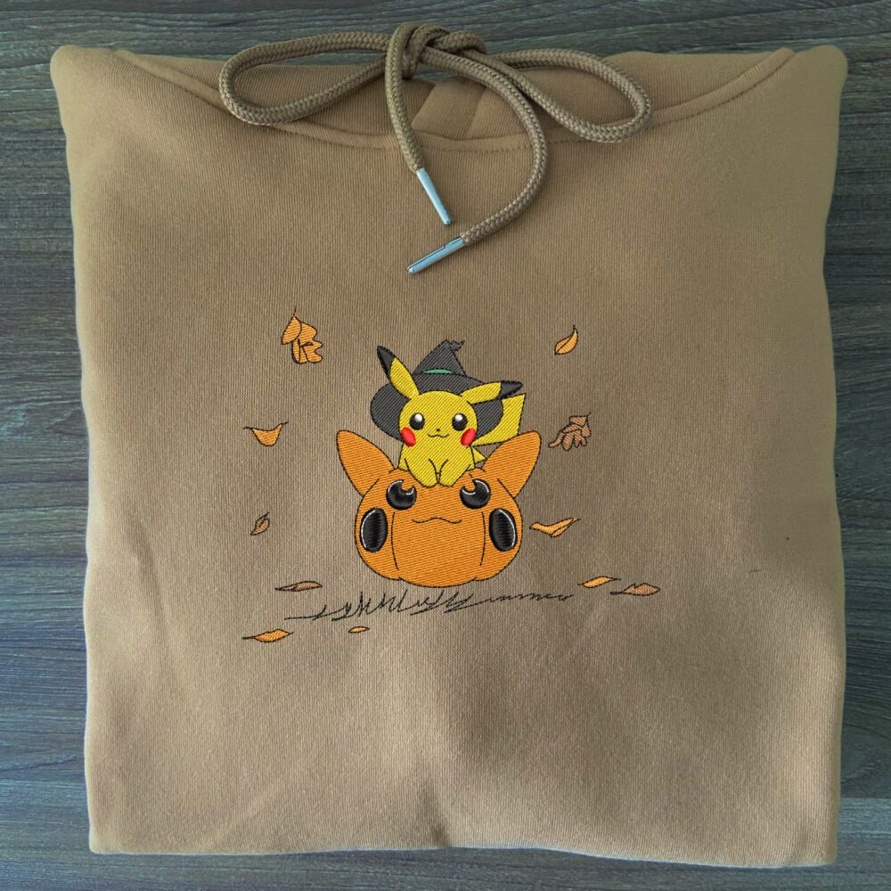 Pikachu Pumpkin Art Embroidered 5