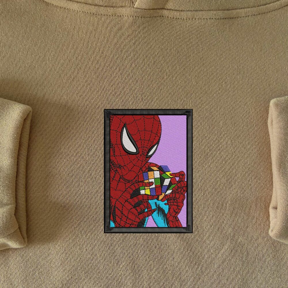 Spider man Plays Rubik Embroidered 10 scaled