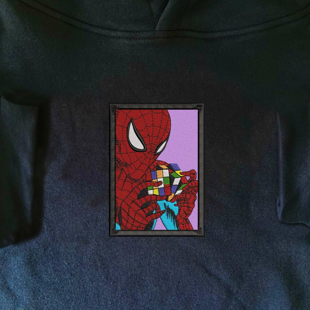 Spider man Plays Rubik Embroidered 11 scaled