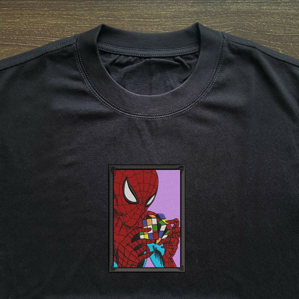 Spider man Plays Rubik Embroidered 16 scaled