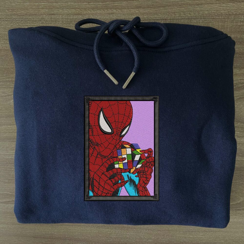 Spider man Plays Rubik Embroidered 8