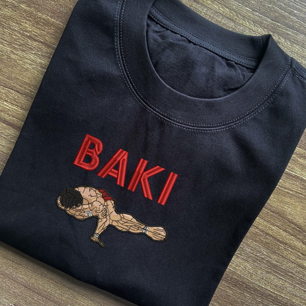 Baki Art Embroidere Black T shirt (1) Thumbnails T shirt Gallery 2