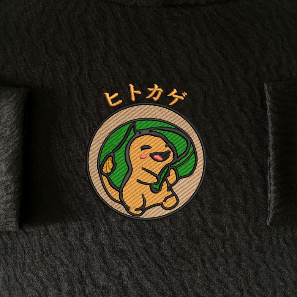 Charmander Art Embroidered Hoodie Black (1) Main Thumbnails Sweatshirt