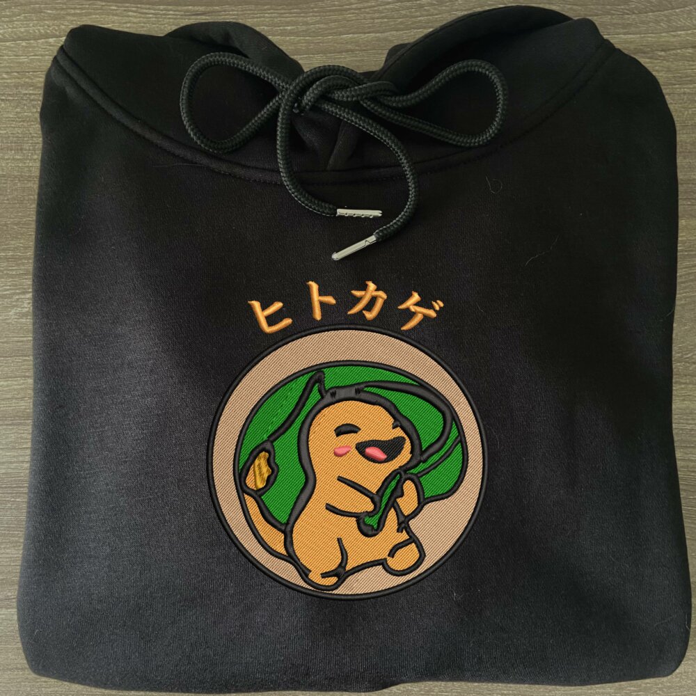 Charmander Art Embroidered Hoodie Black (3)