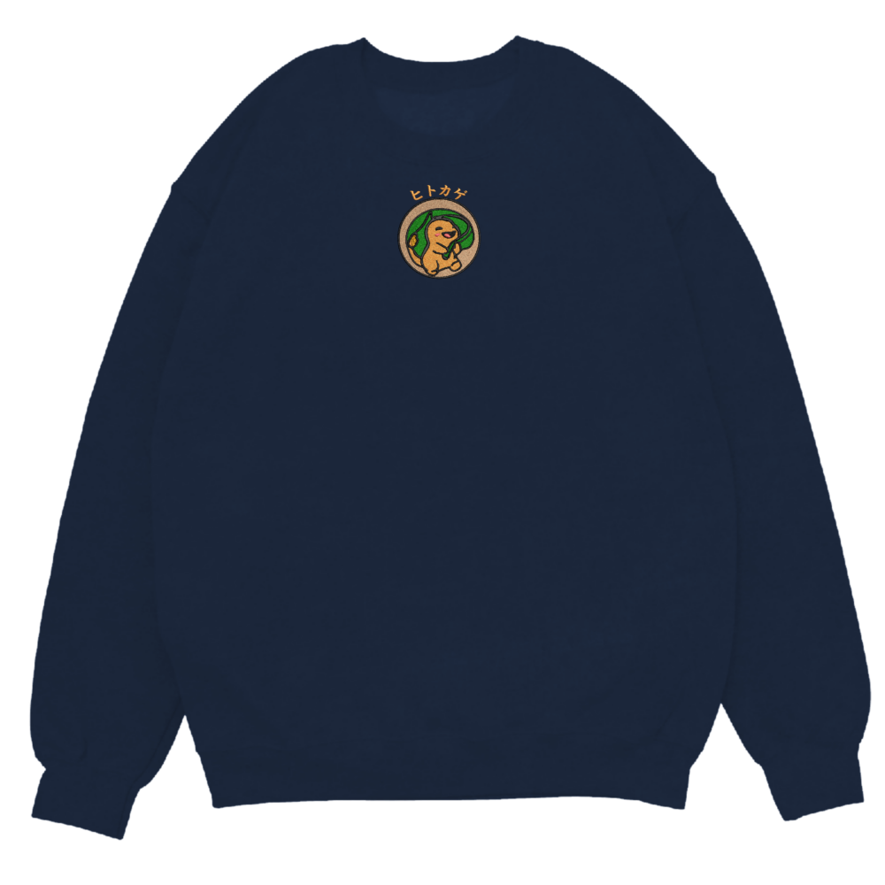 Charmander Art Embroidered Sweatshirt Navy