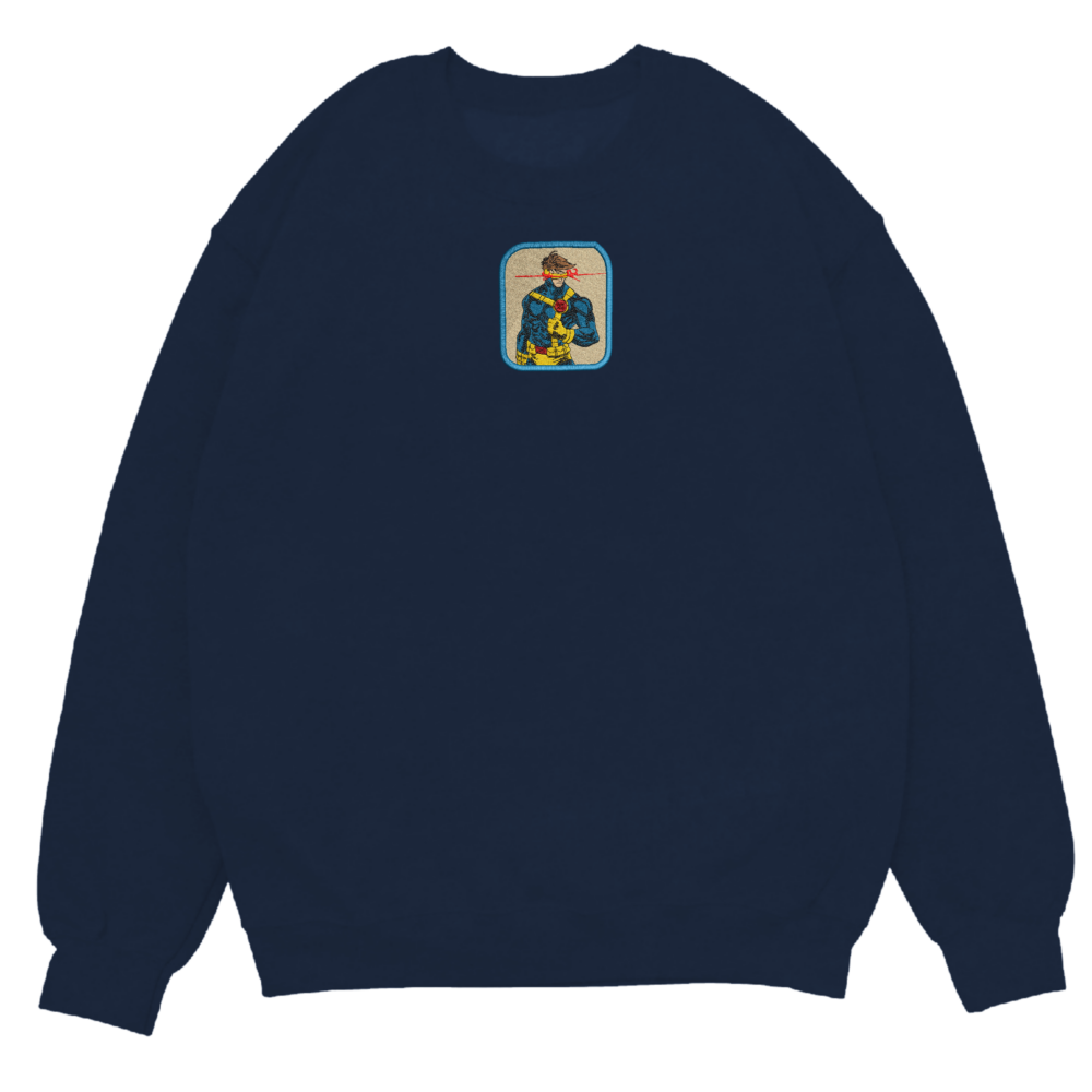 Cyclops Art Embroidered Sweatshirt Navy