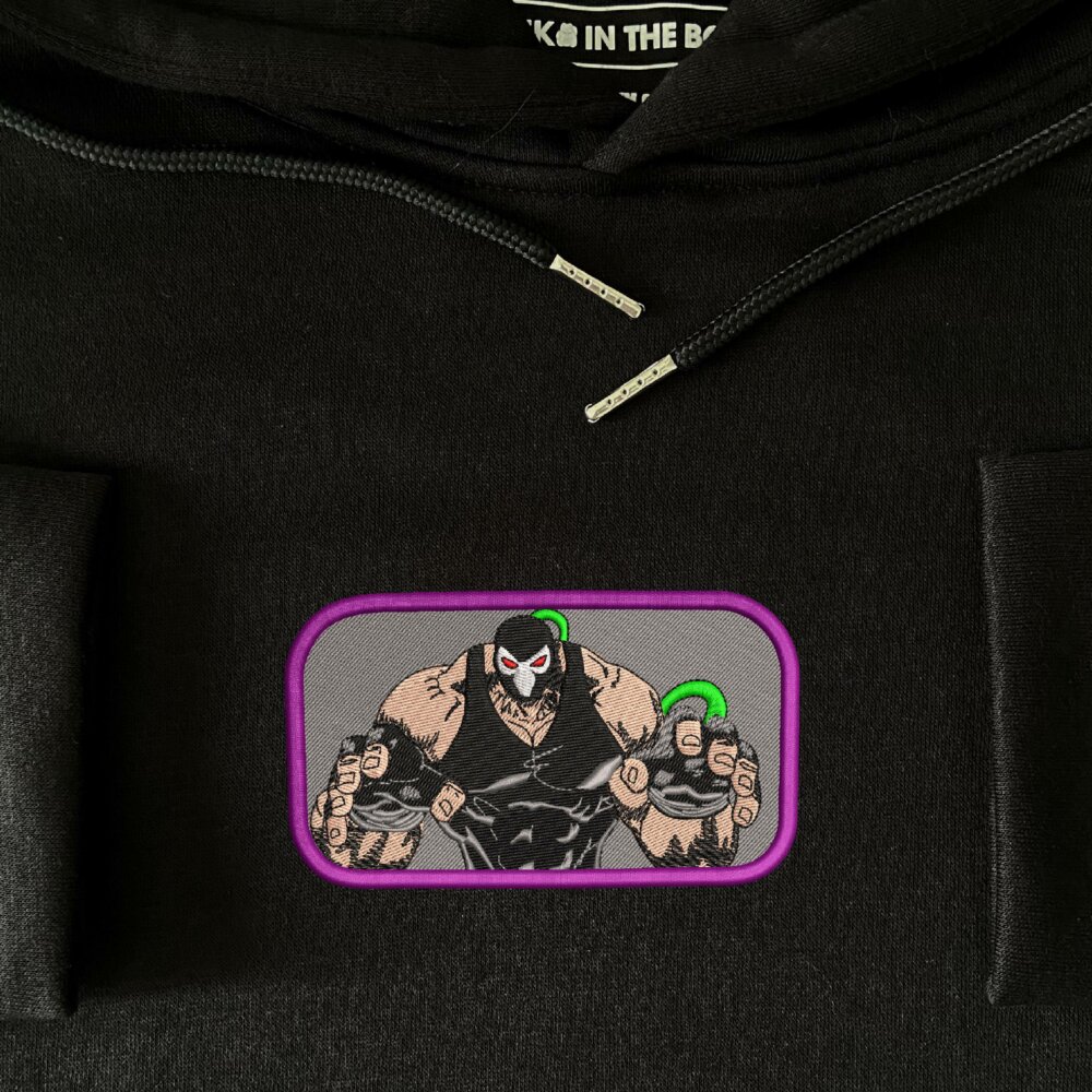 Dark Bane Art Embroidere Hoodie Black (3)