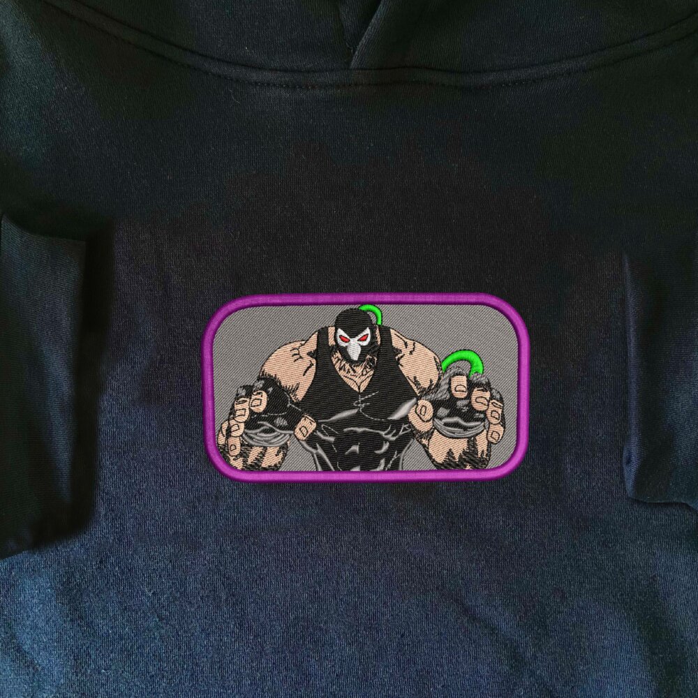 Dark Bane Art Embroidere Hoodie Navy (1)