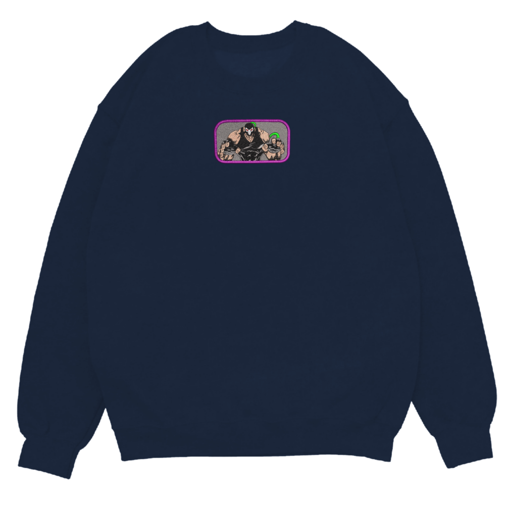 Dark Bane Art Embroidere Sweatshirt Navy