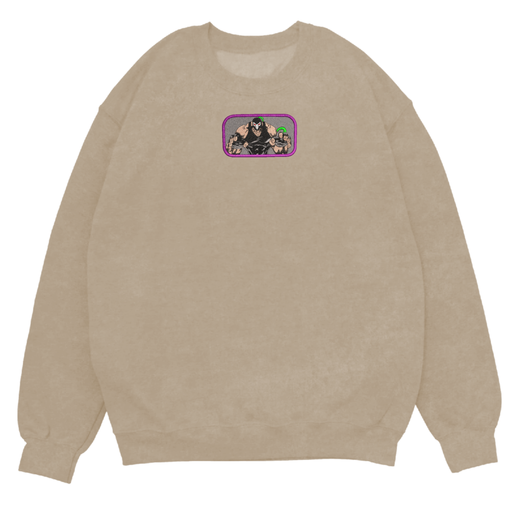 Dark Bane Art Embroidere Sweatshirt Sand