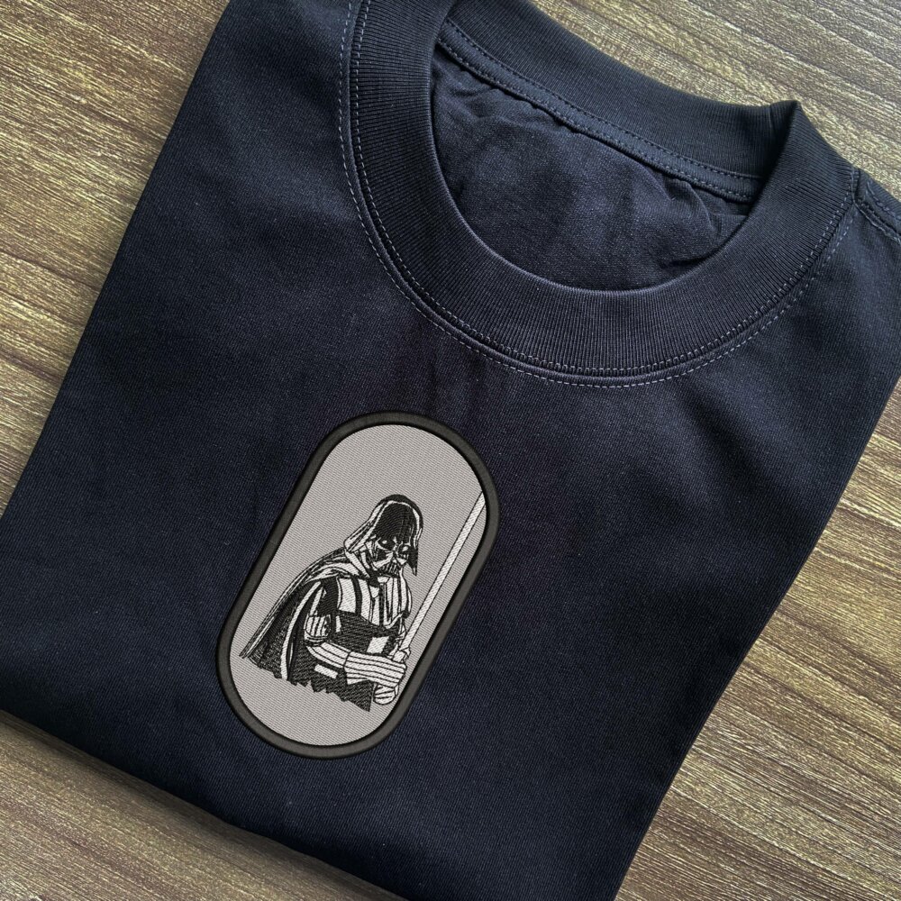 Darth Vader Art Embroidered Black T shirt (1) Thumbnails T shirt Gallery 2