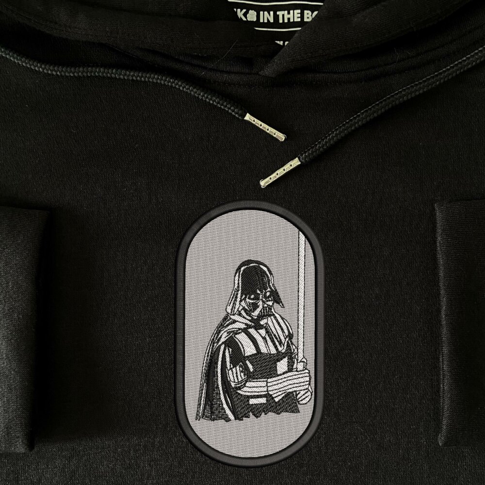 Darth Vader Art Embroidered Hoodie Black (3)