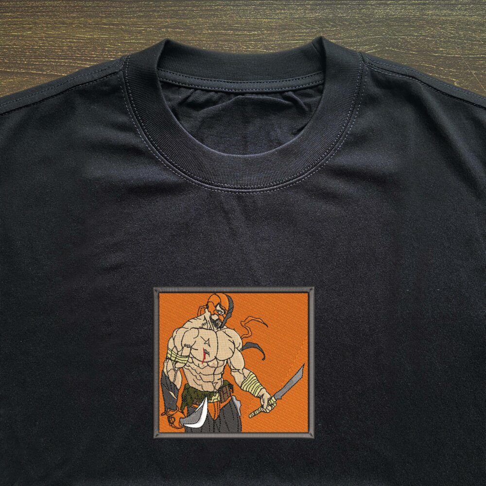 Deathstroke Art Embroidere Black T shirt (3) Thumbnails T shirt Gallery