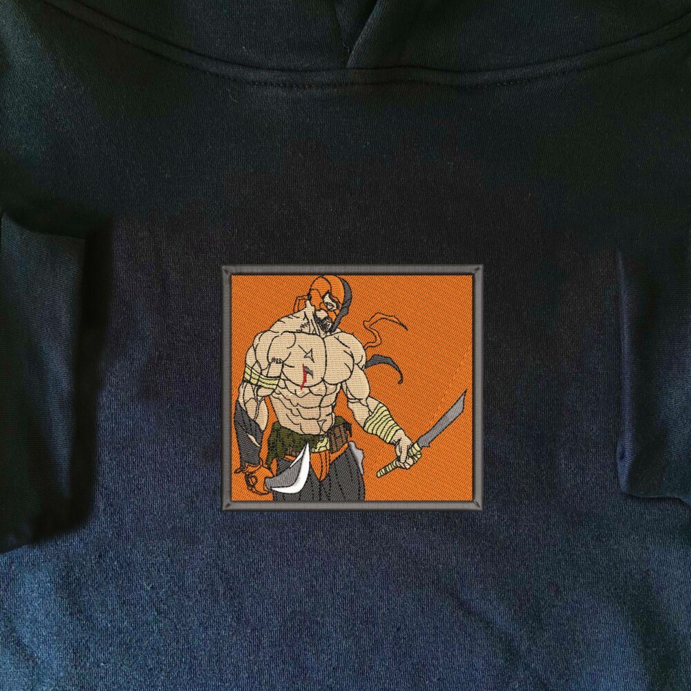 Deathstroke Art Embroidere Hoodie Navy (1)