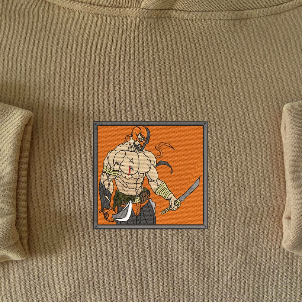 Deathstroke Art Embroidere Hoodie Sand (1)