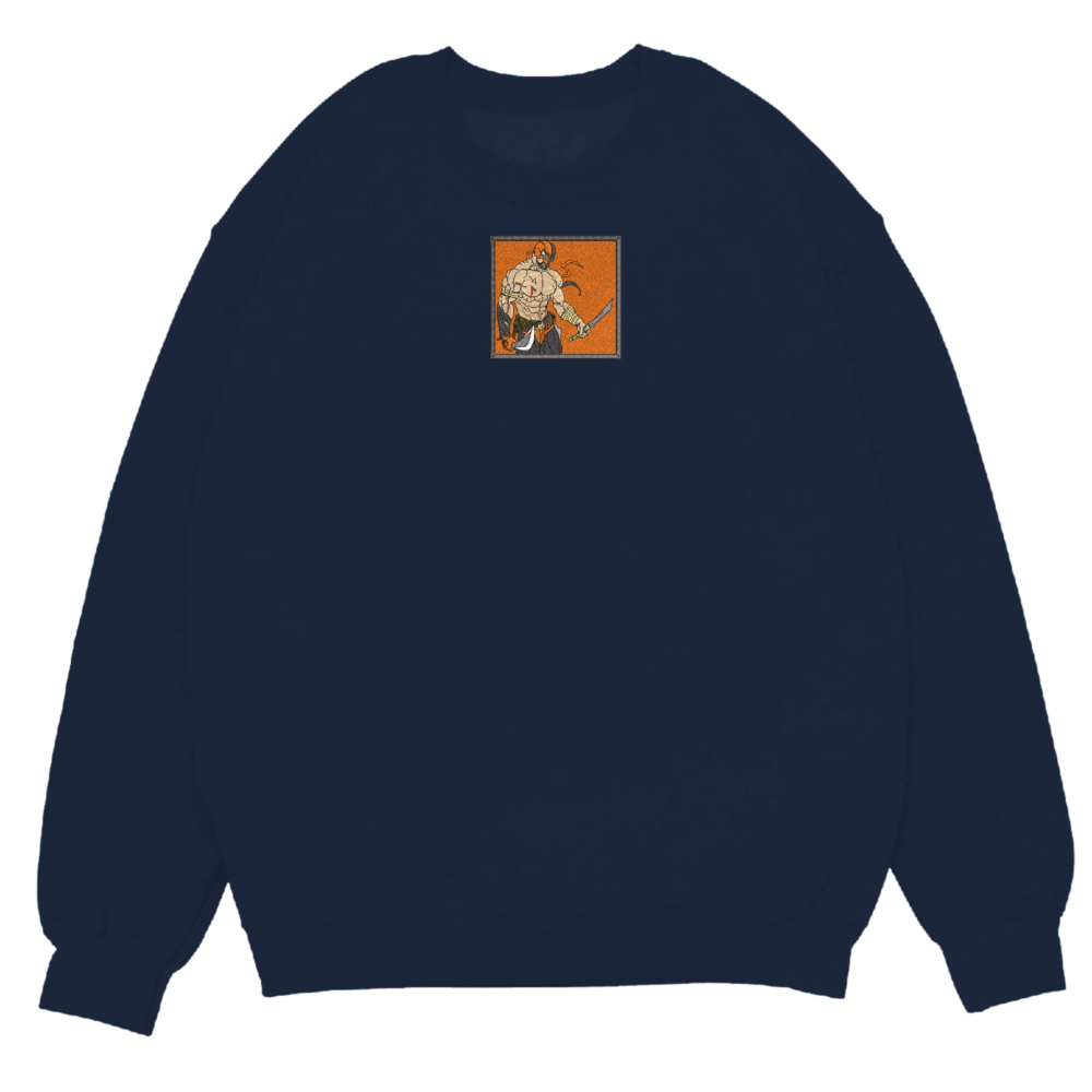 Deathstroke Art Embroidere Sweatshirt Navy