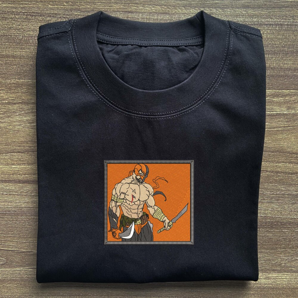 Deathstroke Art Embroidered Black T shirt (2) Main Thumbnails T shirt