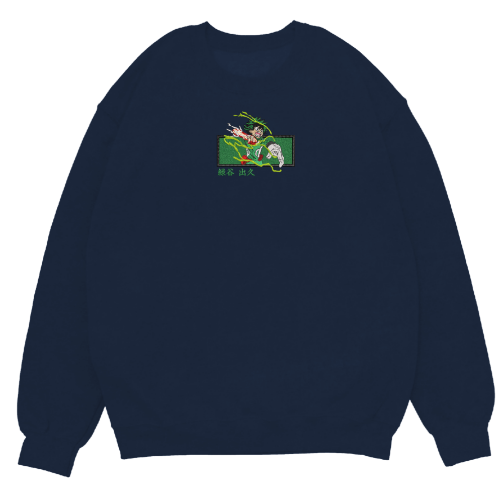 Deku Art Embroidered Sweatshirt Navy