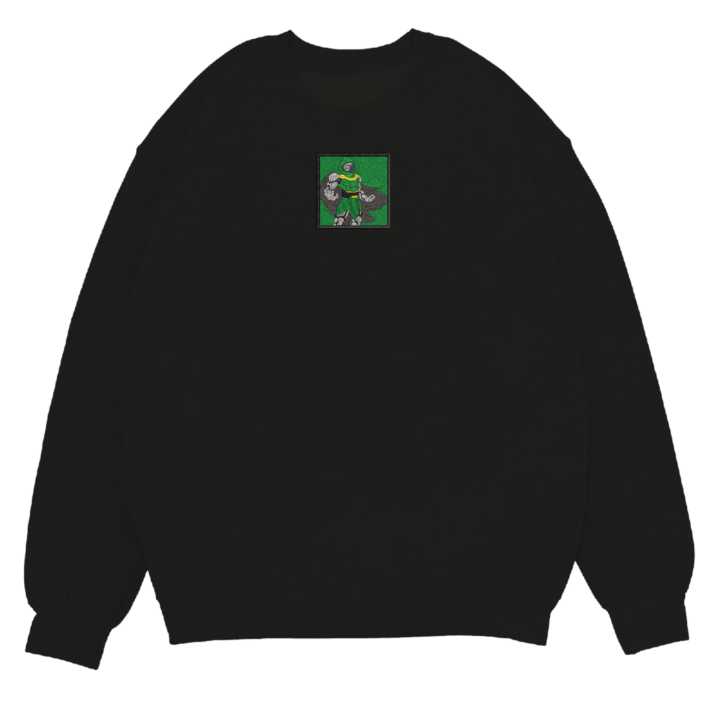 Doctor Doom Art Embroidered Sweatshirt Black