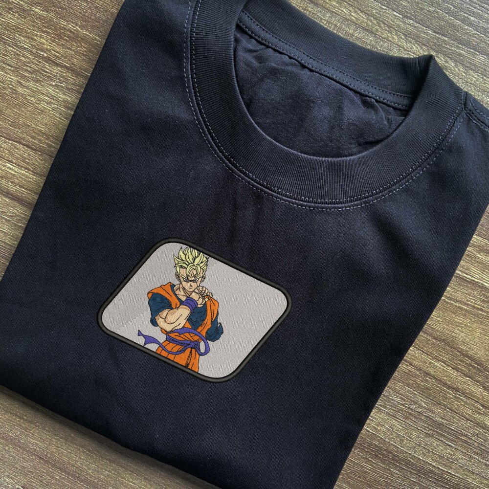 Gohan Art Embroidered Black T shirt (1) Thumbnails T shirt Gallery 2