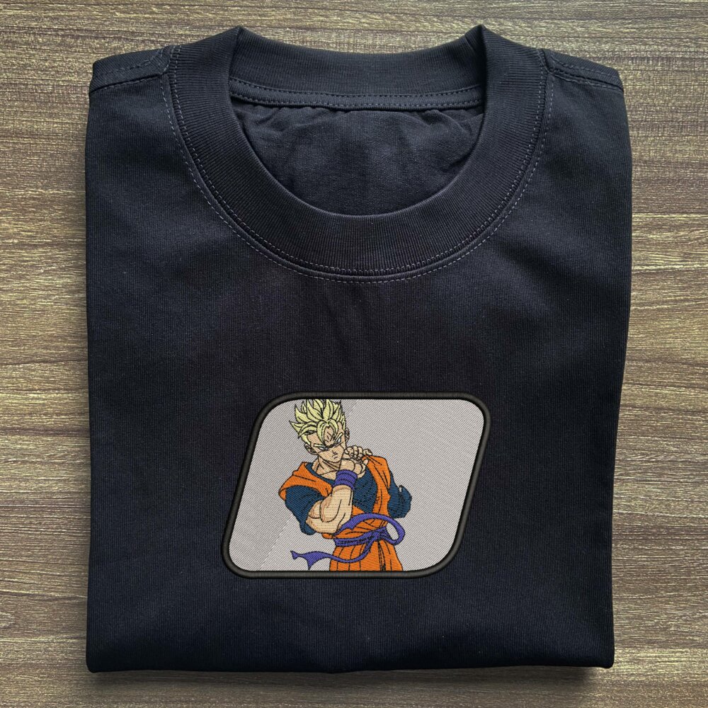 Gohan Art Embroidered Black T shirt (2) Main Thumbnails T shirt