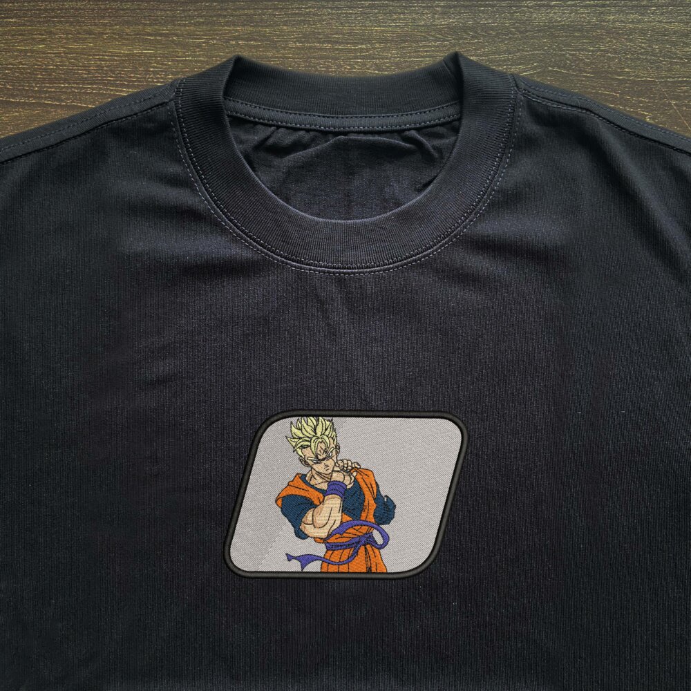 Gohan Art Embroidered Black T shirt (3) Thumbnails T shirt Gallery