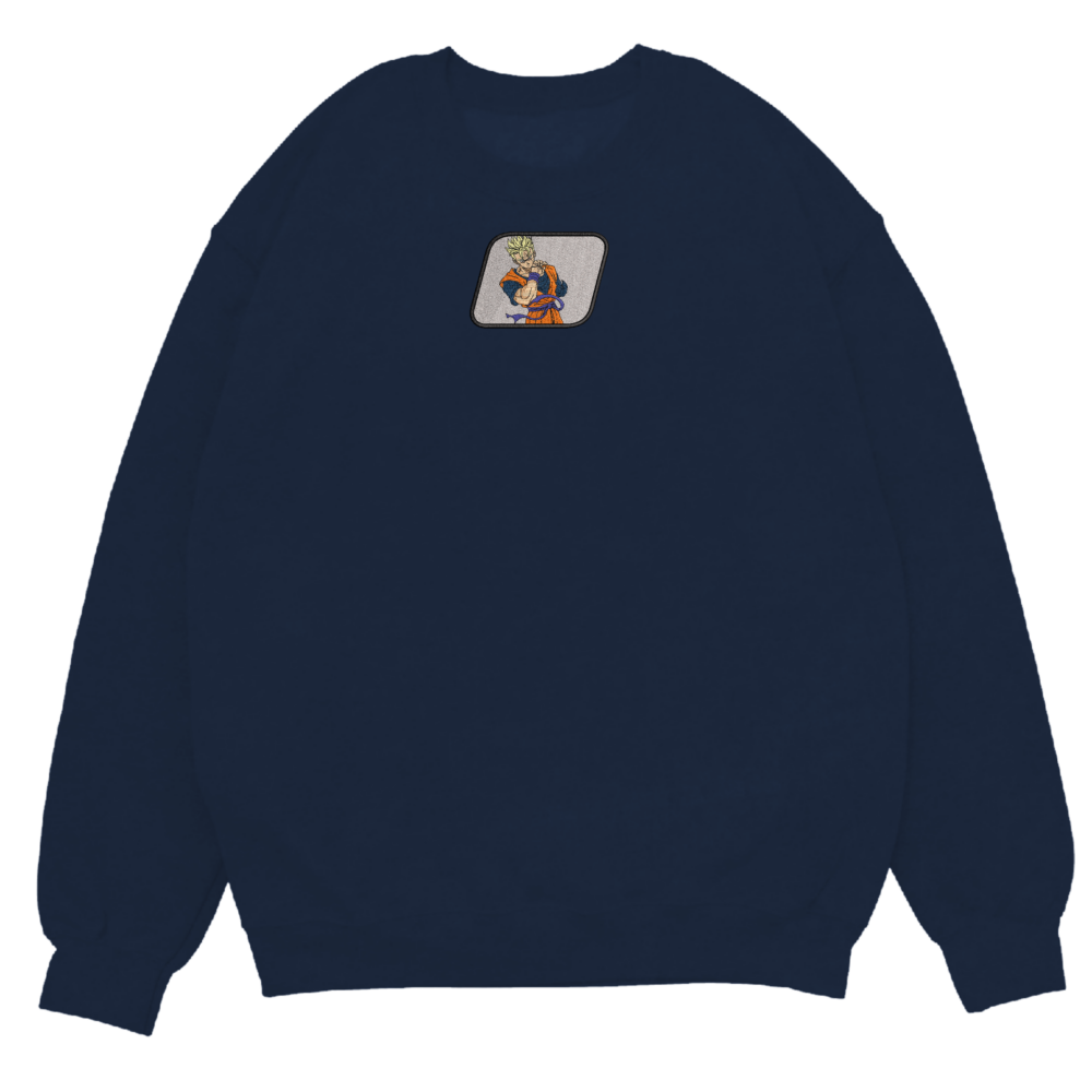 Gohan Art Embroidered Sweatshirt Navy