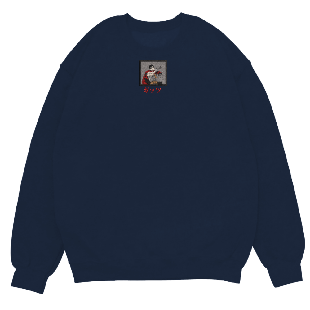 Guts Art Embroidered Sweatshirt Navy