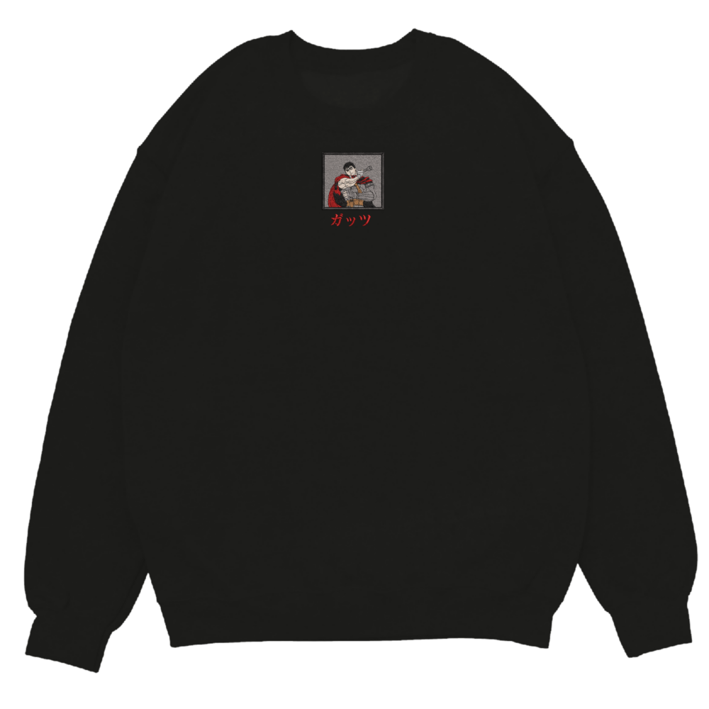 Guts Art Embroidered SweatshirtBlack