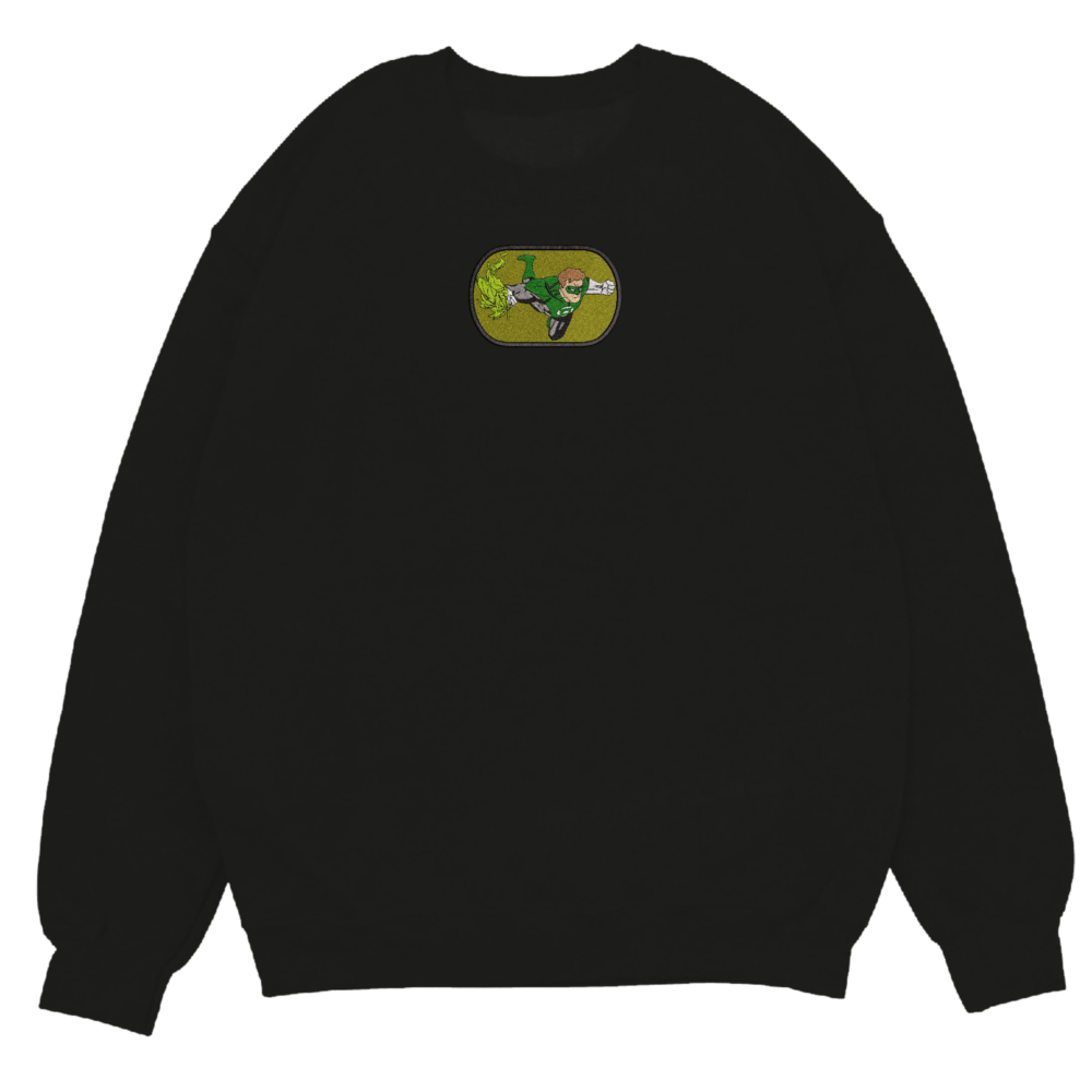 Hal Jordan Art Embroidered Sweatshirt Black