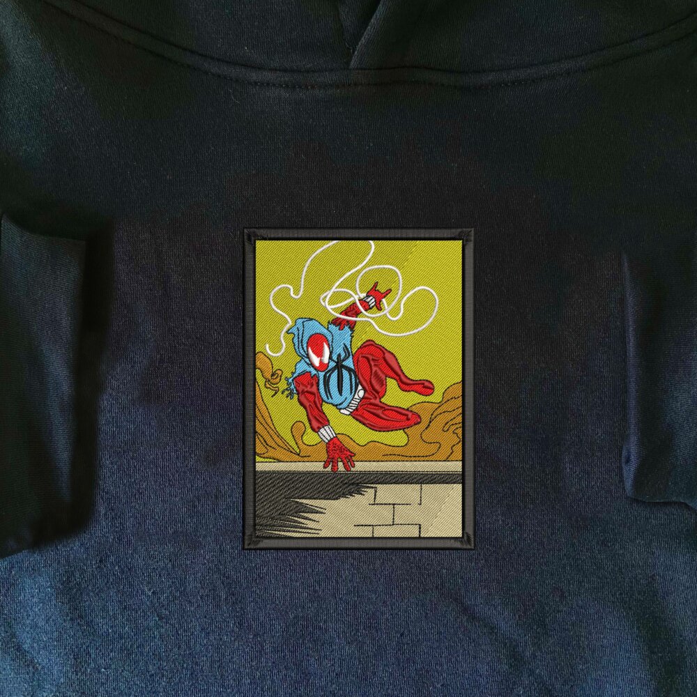 Heroic Arachnid Art Embroidered Hoodie Navy (1)