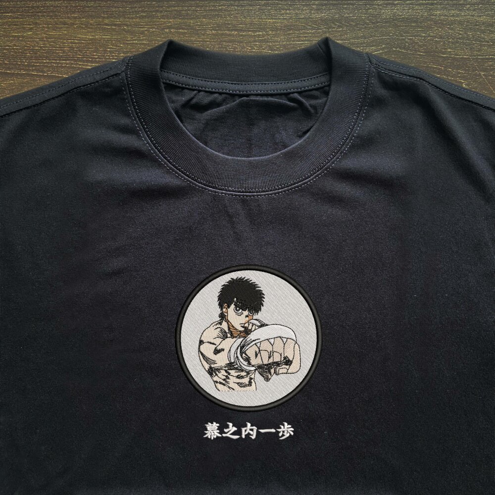 Ippo Art Embroidered T shirt Black (3) Thumbnails T shirt Gallery