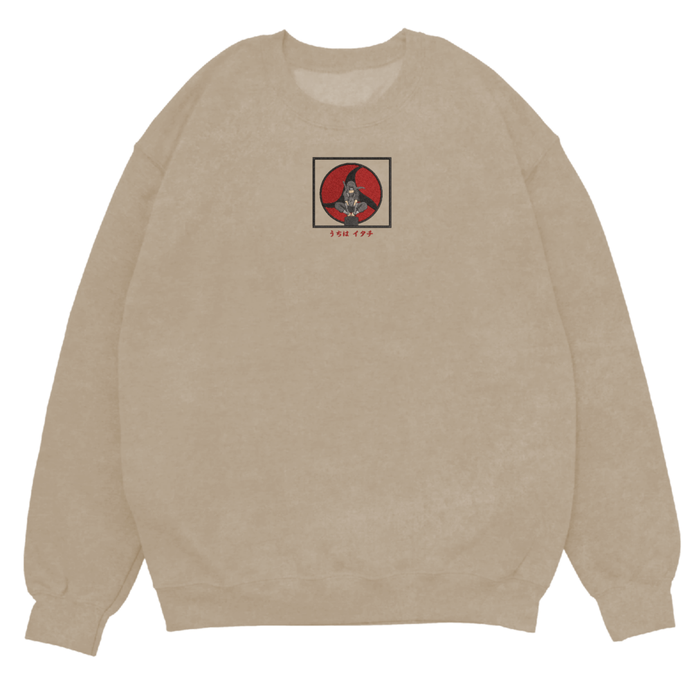 Itachi Art Embroidere Sweatshirt Sand