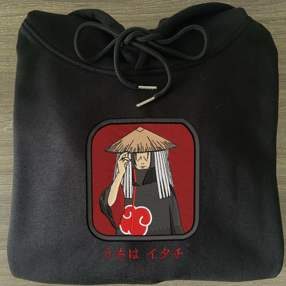 Itachi Sacrificial Shinobi Art Embroidere Hoodie Black (2)