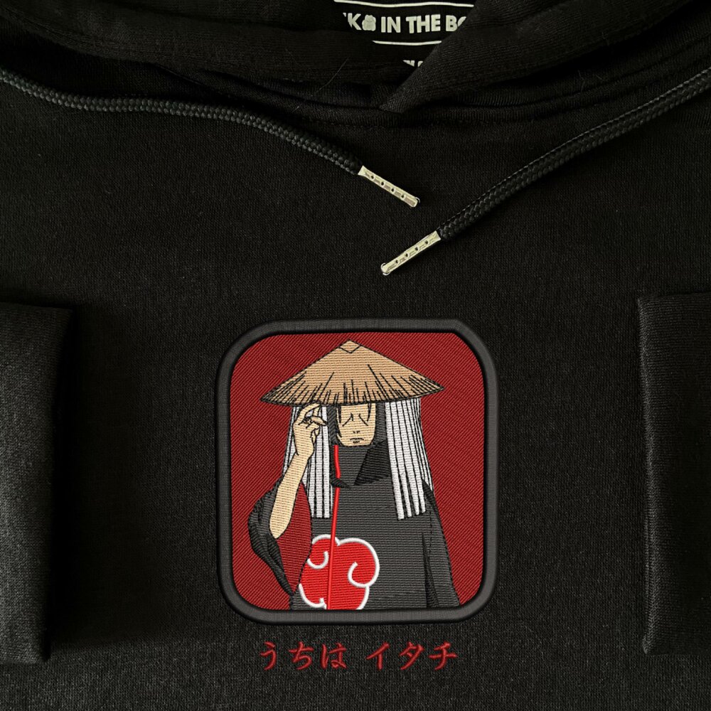 Itachi Sacrificial Shinobi Art Embroidere Hoodie Black (3)