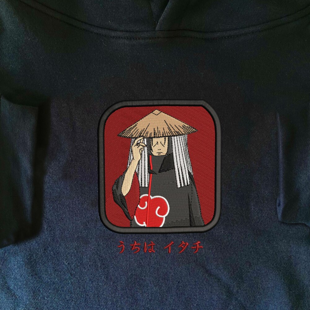 Itachi Sacrificial Shinobi Art Embroidere Hoodie Navy (1)