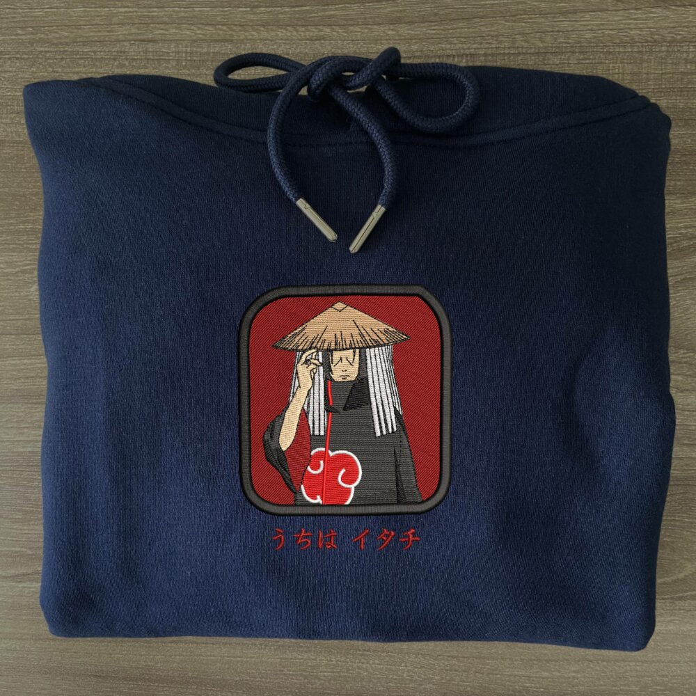 Itachi Sacrificial Shinobi Art Embroidere Hoodie Navy (3)