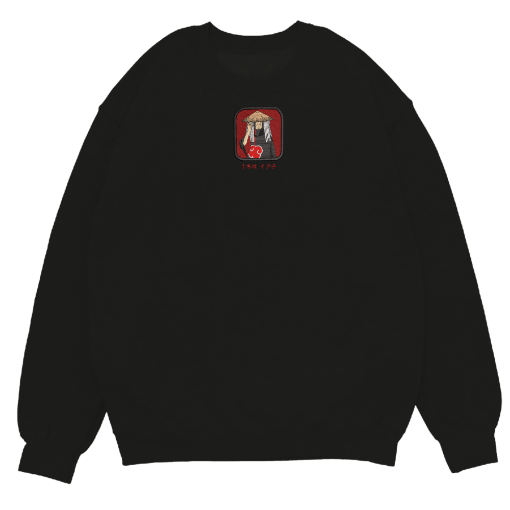 Itachi Sacrificial Shinobi Art Embroidere Sweatshirt Black