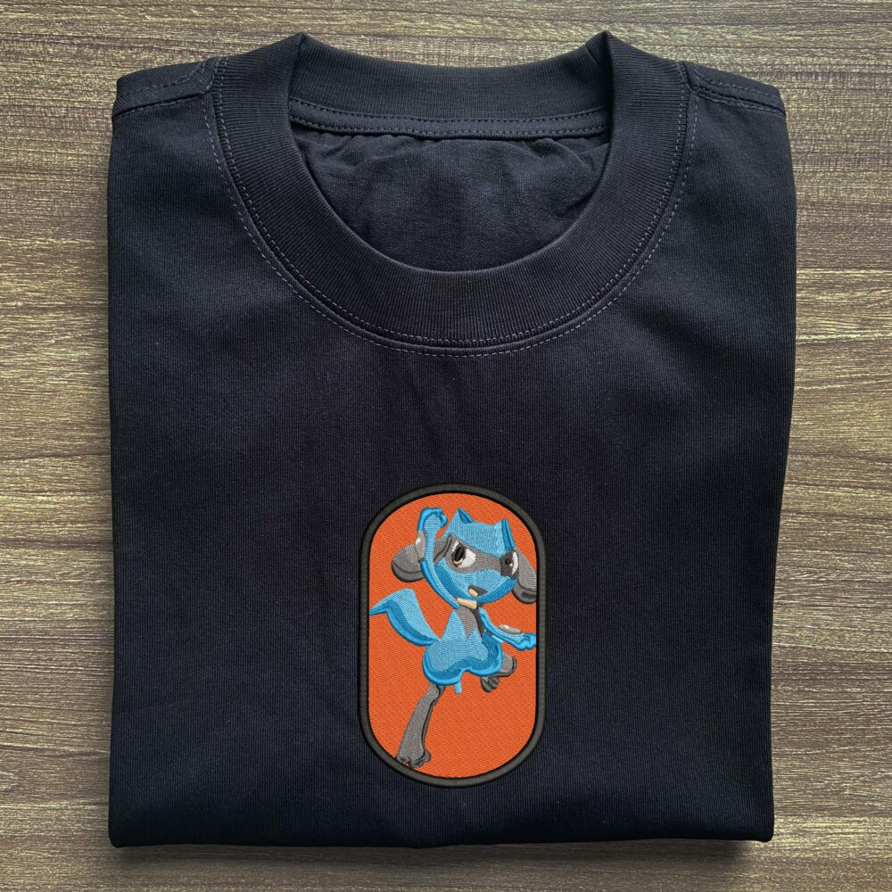 Lucario Art Embroidered T shirt Black (2) Main Thumbnails T shirt