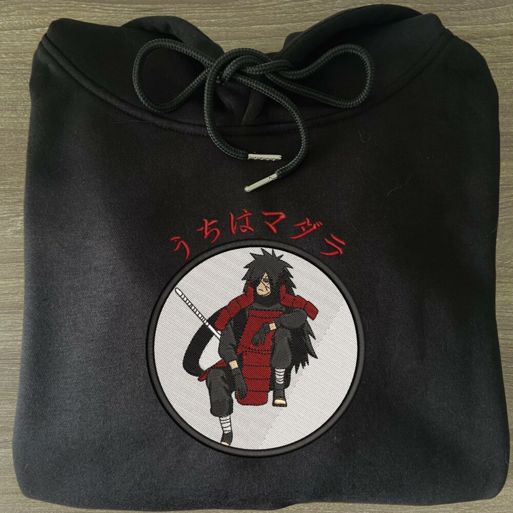 Madara Art Embroidered Hoodie Black (3)