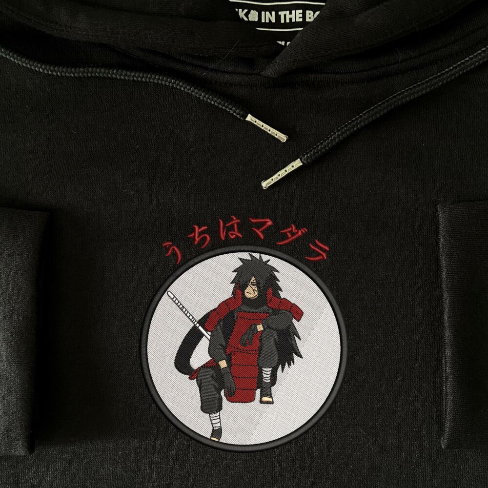 Madara Art Embroidered Hoodie Black (4)