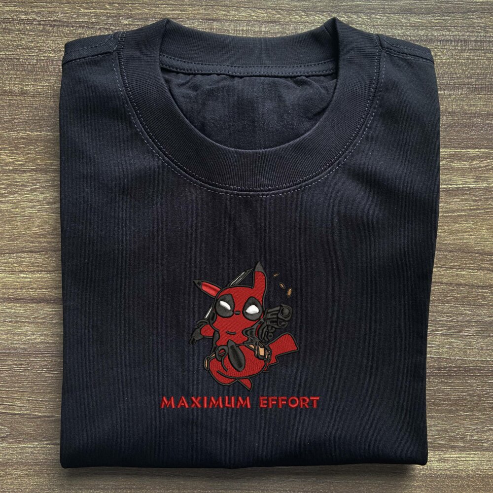 Maximum Effort Art Embroidered Black T shirt (1) Main Thumbnails T shirt