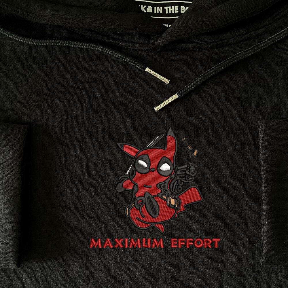 Maximum Effort Art Embroidered Hoodie Black (3)