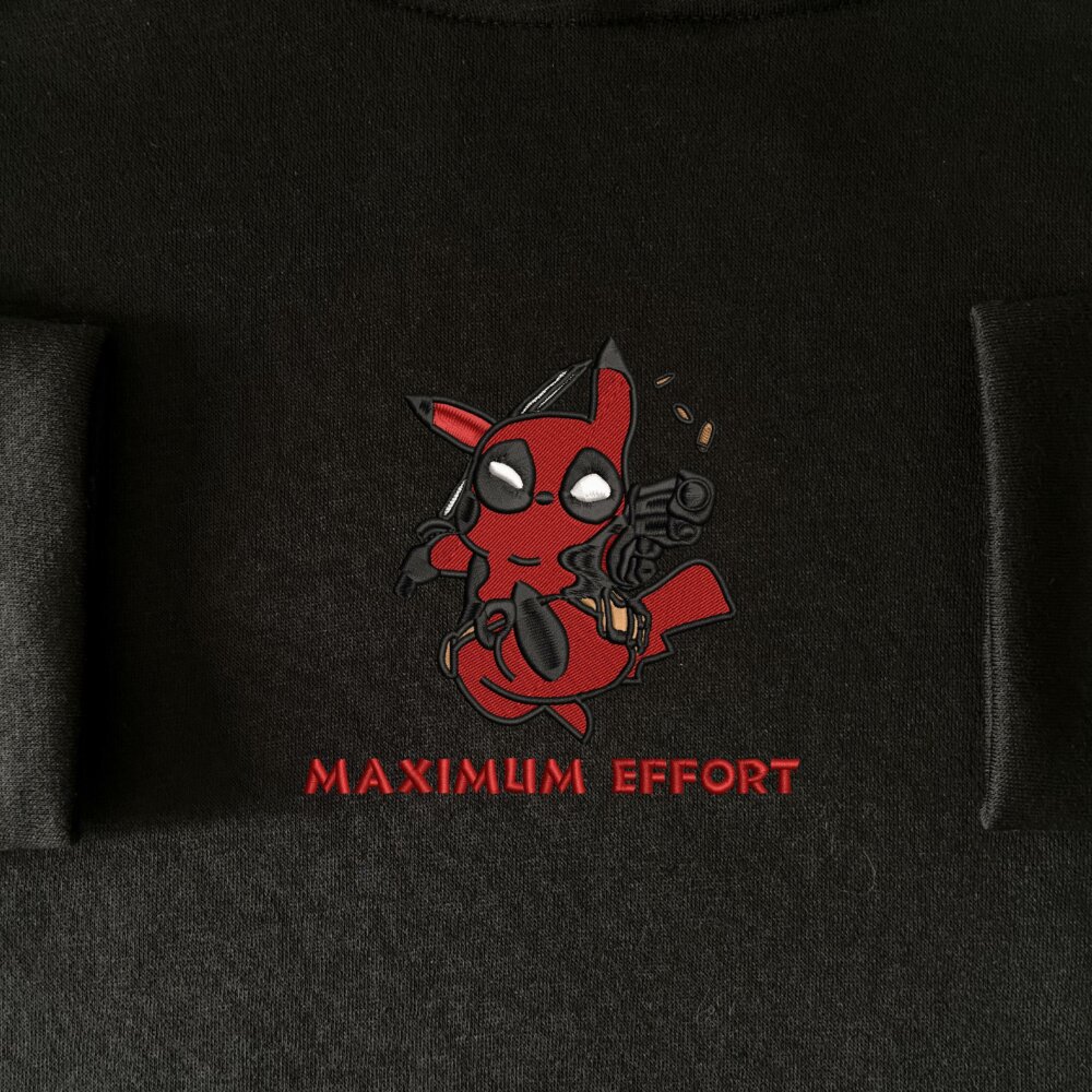 Maximum Effort Art Embroidered Hoodie Black (4) Main Thumbnails Sweatshirt