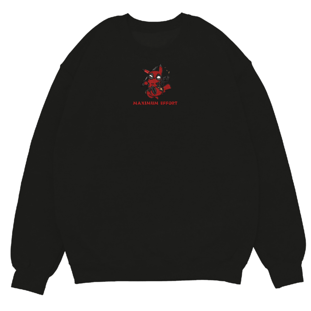 Maximum Effort Art Embroidered Sweatshirt Black