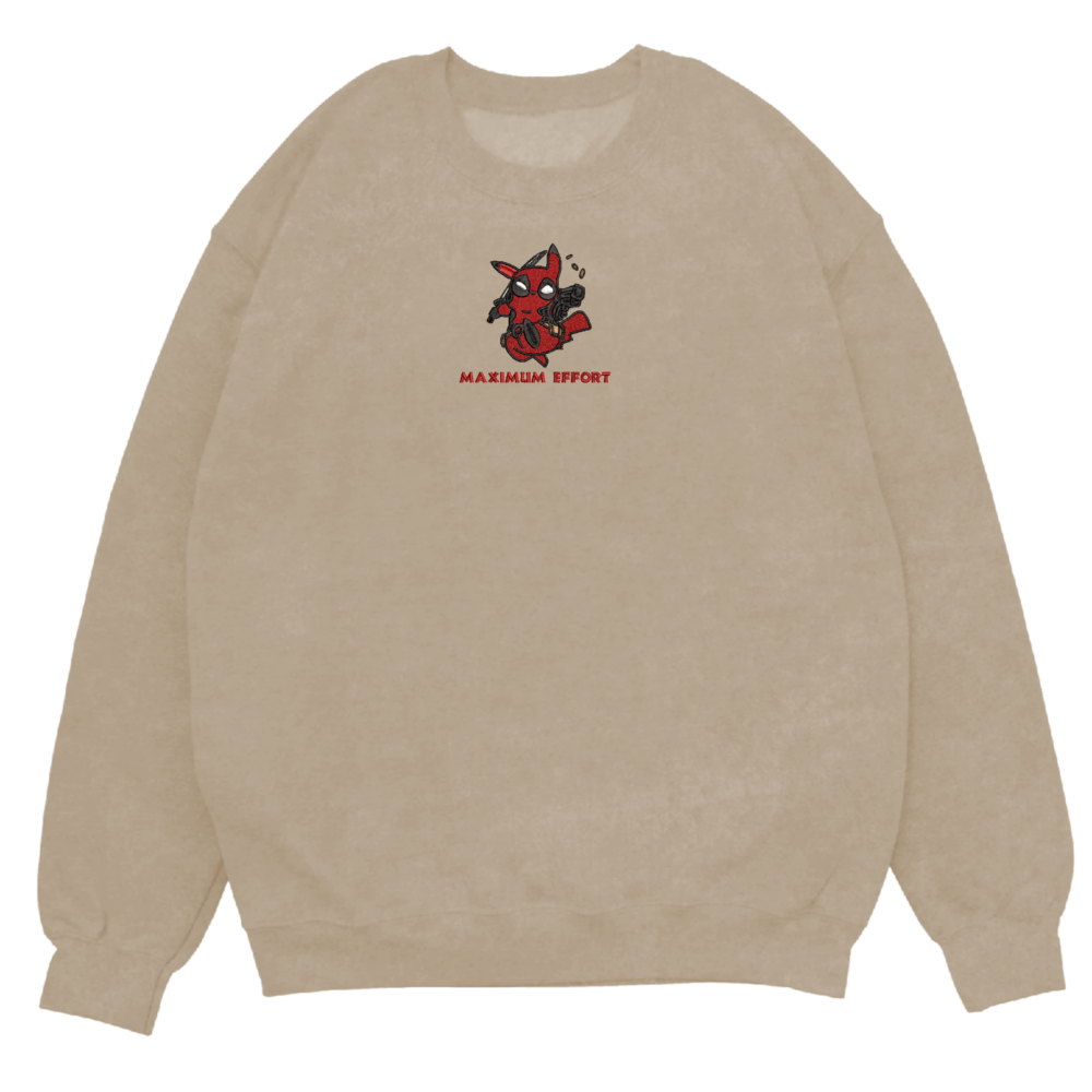 Maximum Effort Art Embroidered Sweatshirt Sand